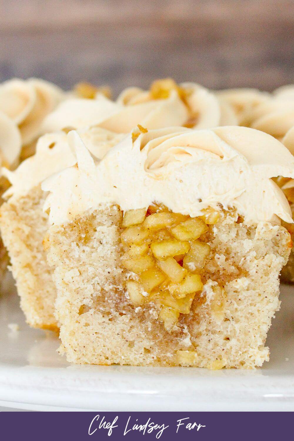 Caramel Apple Cupcakes Recipe - Chef Lindsey Farr