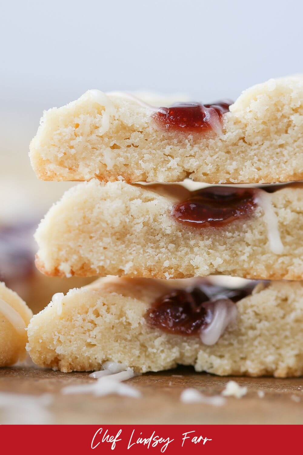 Raspberry Ribbon Cookies - Chef Lindsey Farr
