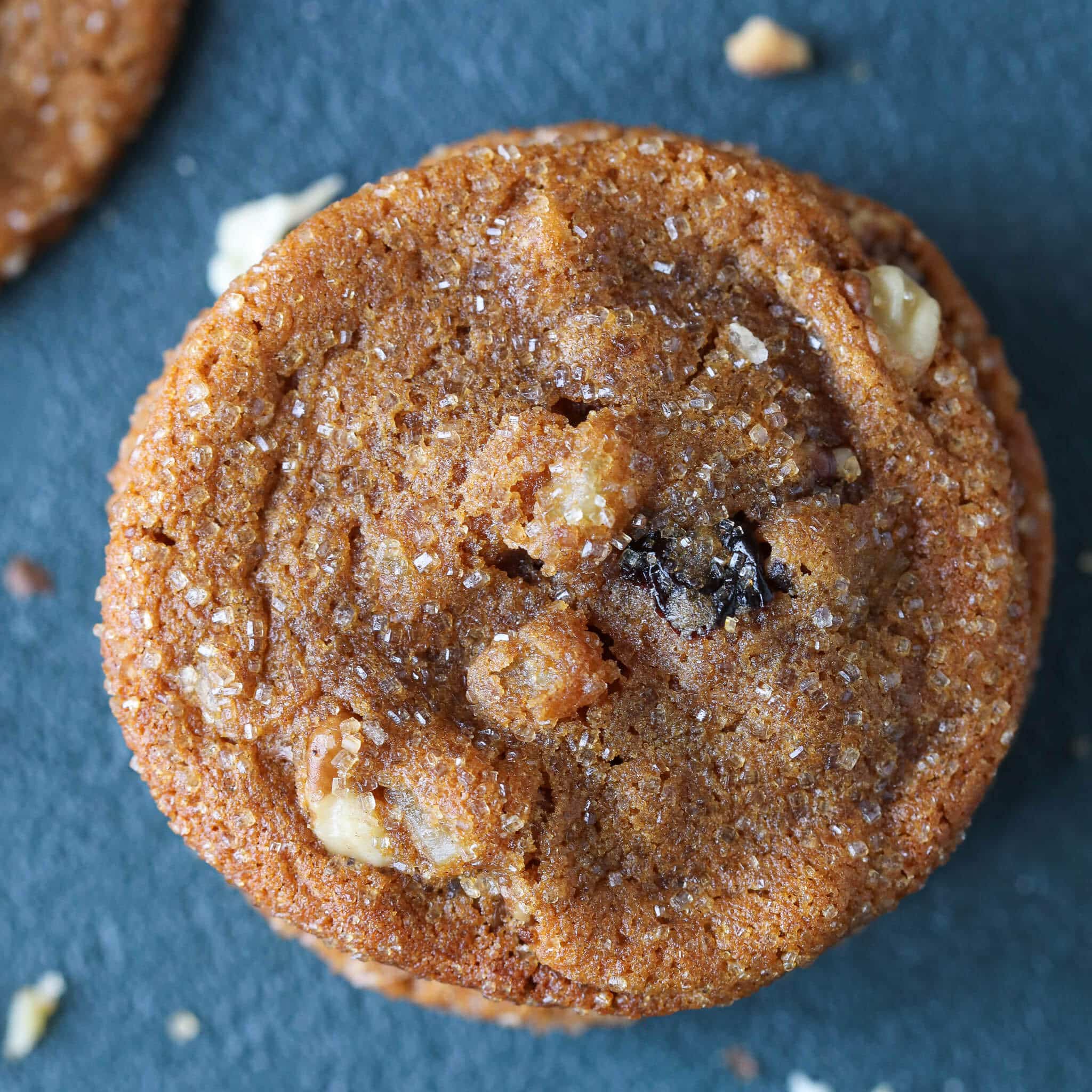 Cherry Orange Molasses Cookies Closeup