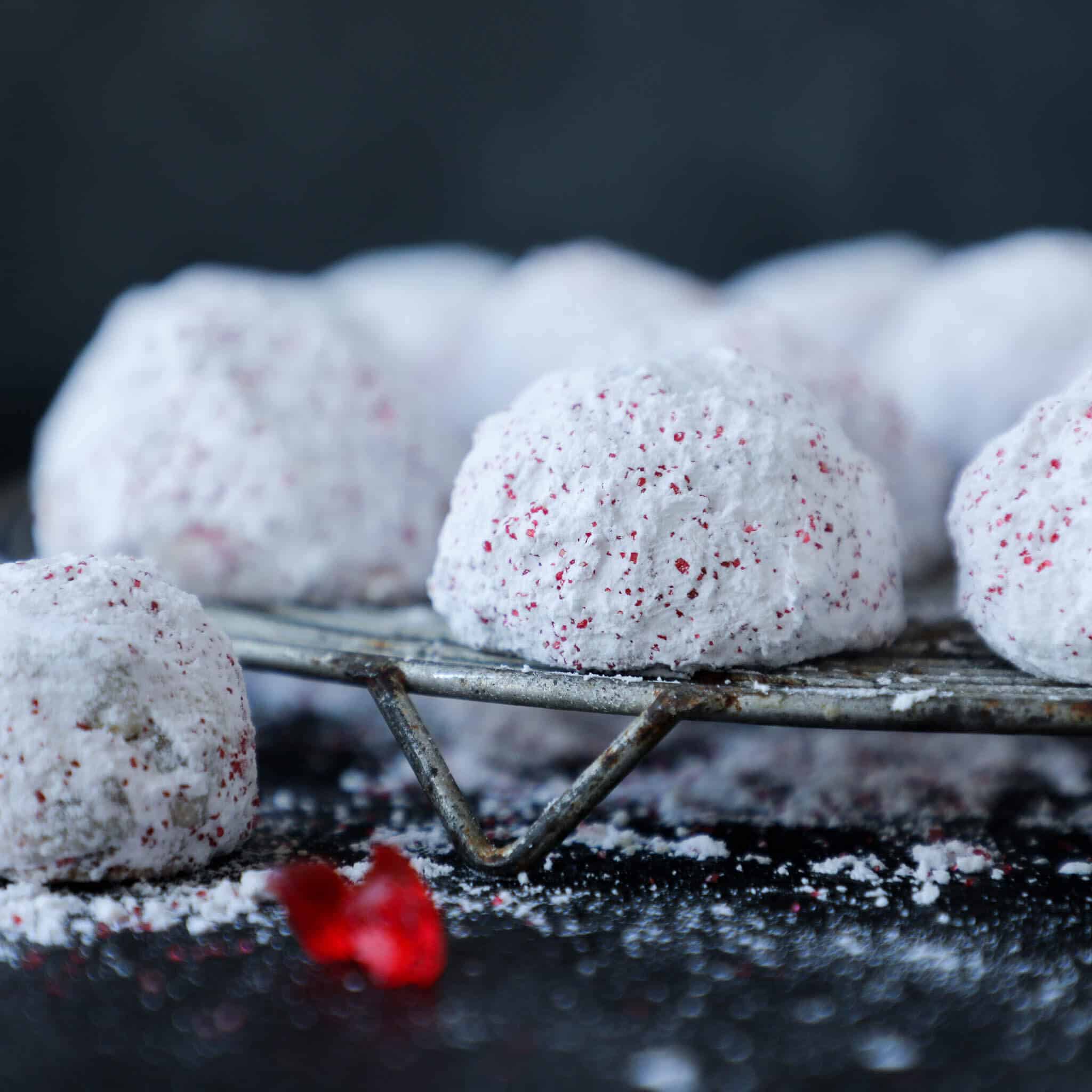 Cherry Pistachio Snowball Cookies Cherry