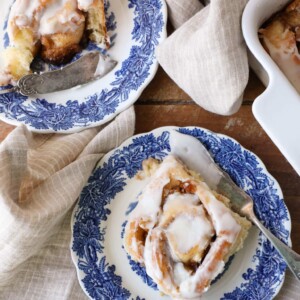 Apple Cinnamon Rolls Two Plates