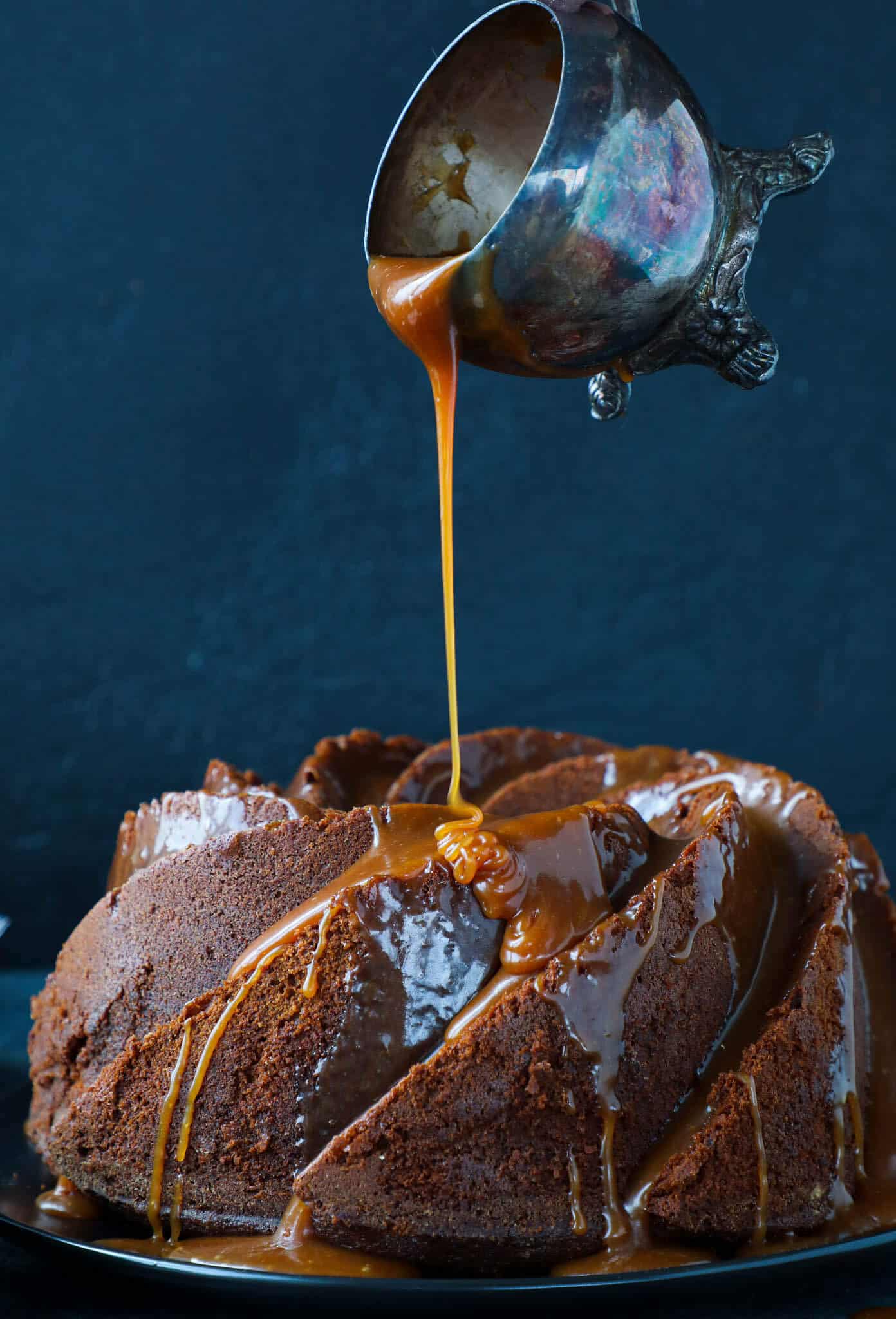 Caramel Molasses Pound Cake Pouring Glaze