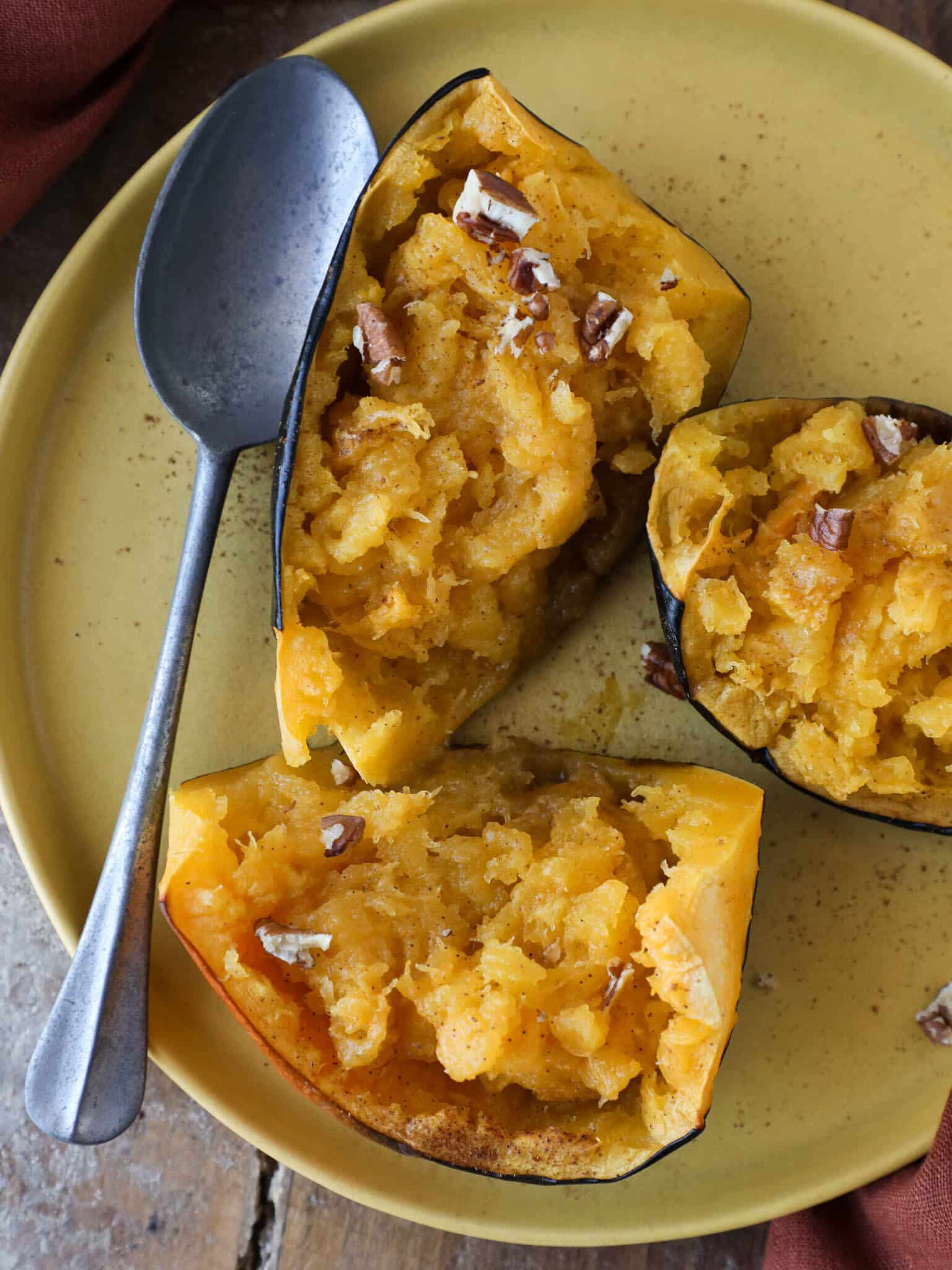 Brown Sugar Baked Acorn Squash Silver Spoon