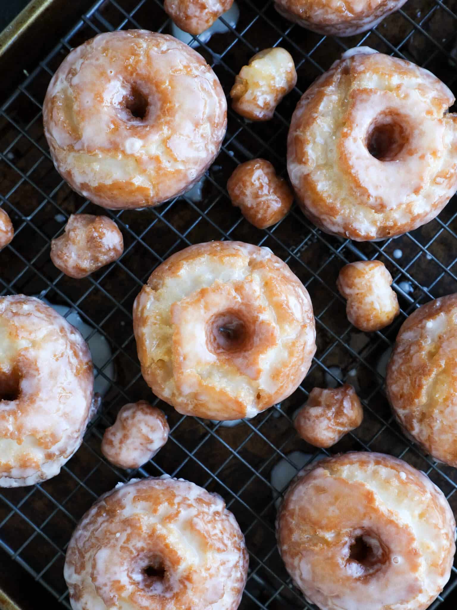 Sour Cream Cake Donuts Cooling Rack