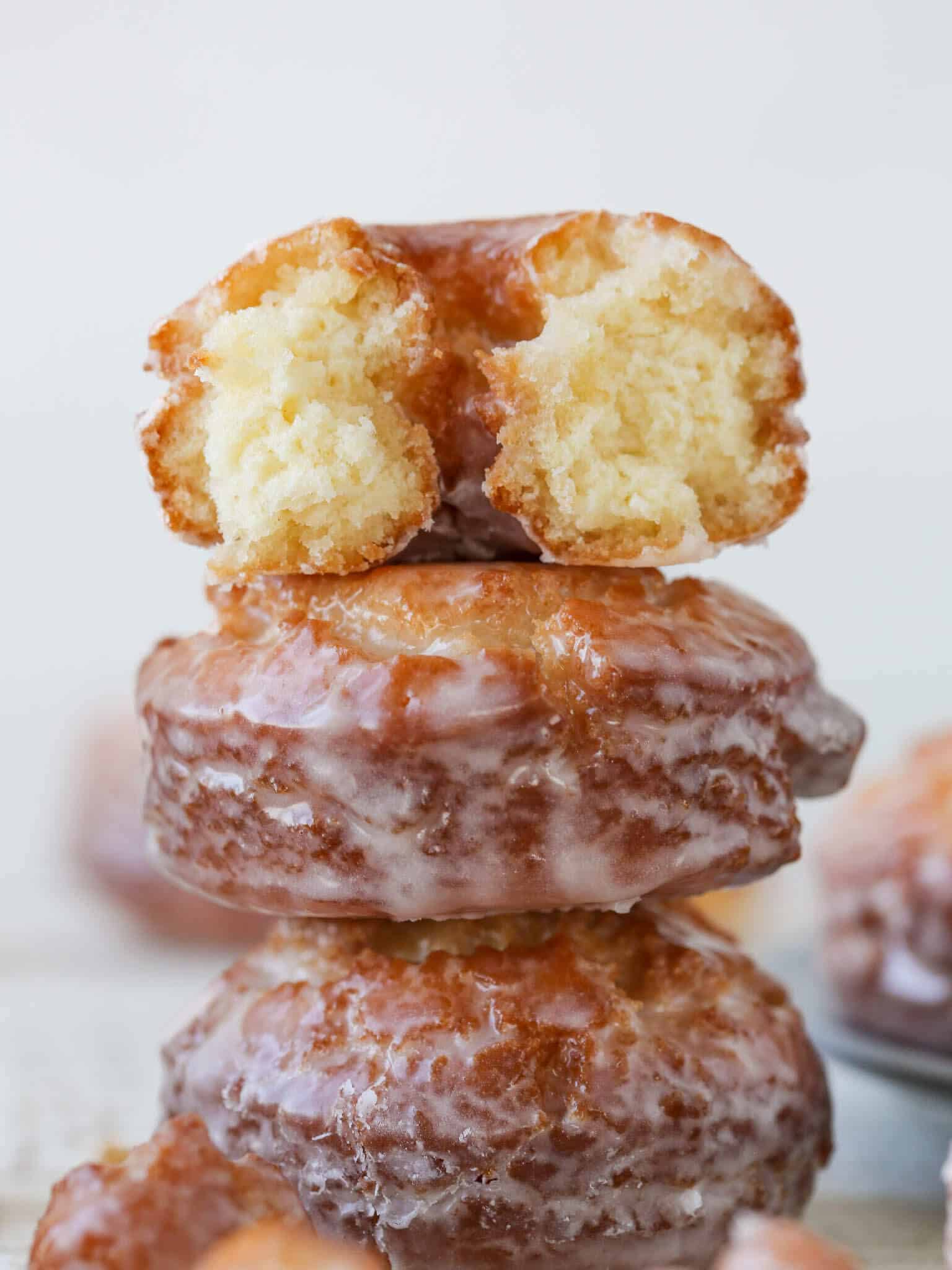 Sour Cream Cake Donuts Sideview
