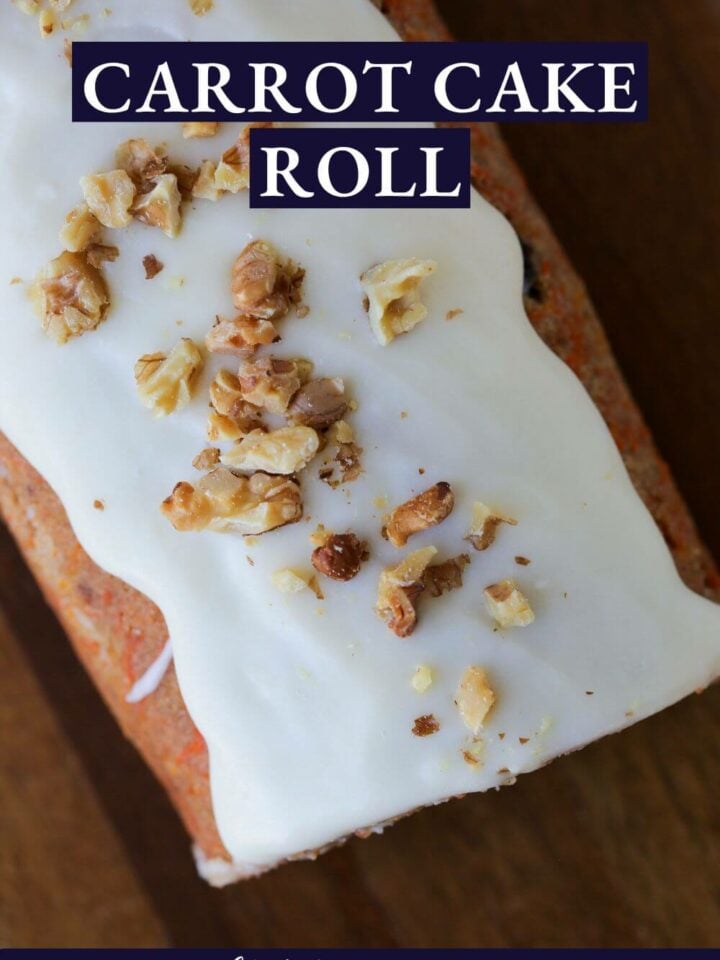Carrot Cake Roll Chef Lindsey Farr.