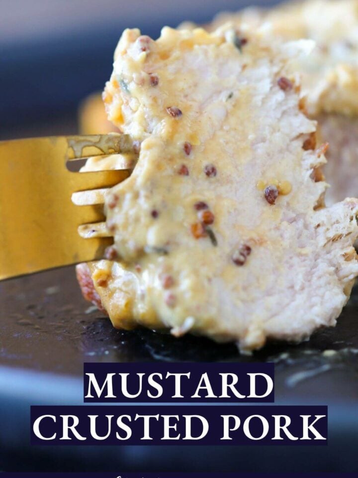 Mustard Crusted Pork Chef Lindsey Farr.