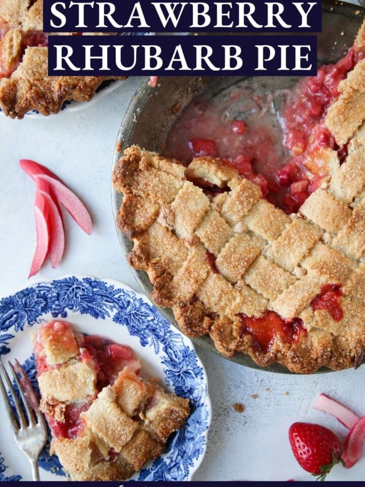 Strawberry Rhubarb Pie Chef Lindsey Farr.