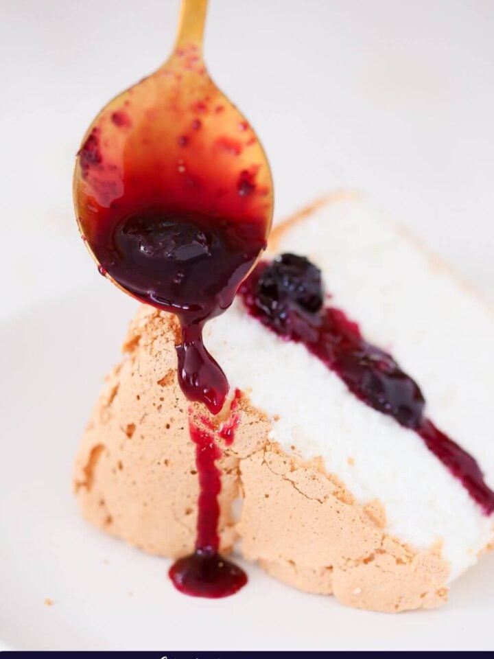 Angel Food Cake with Blueberry Sauce Chef Lindsey