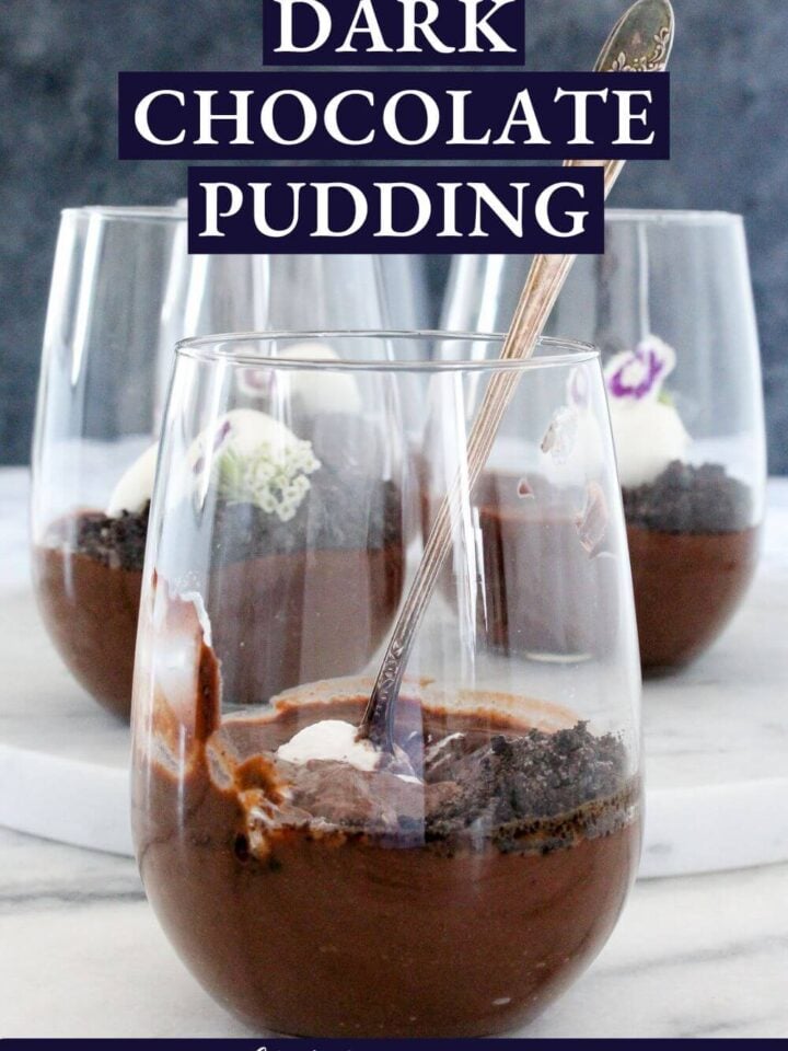 Dark Chocolate Pudding Chef Lindsey Farr