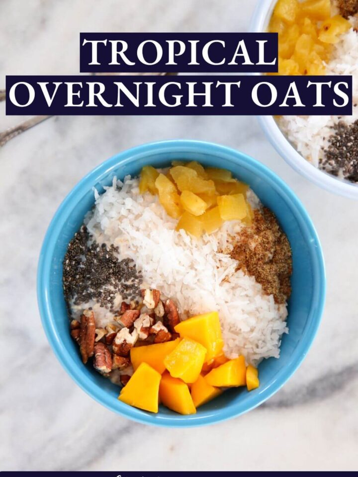 Tropical Overnight Oats Chef Lindsey Farr