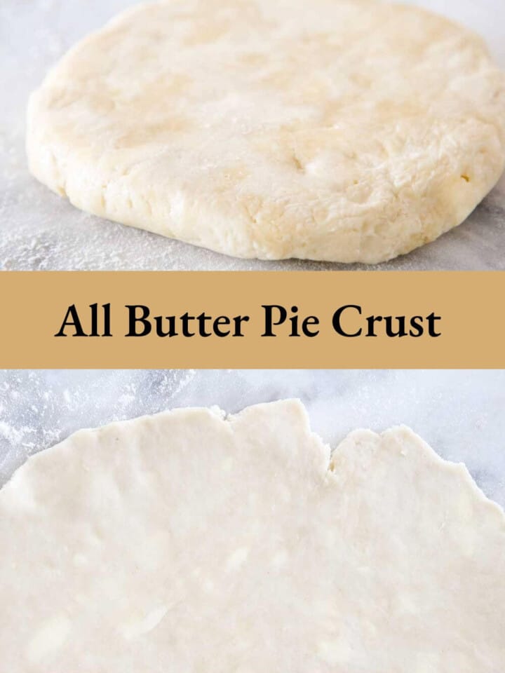 pie crust rolled out on marble.