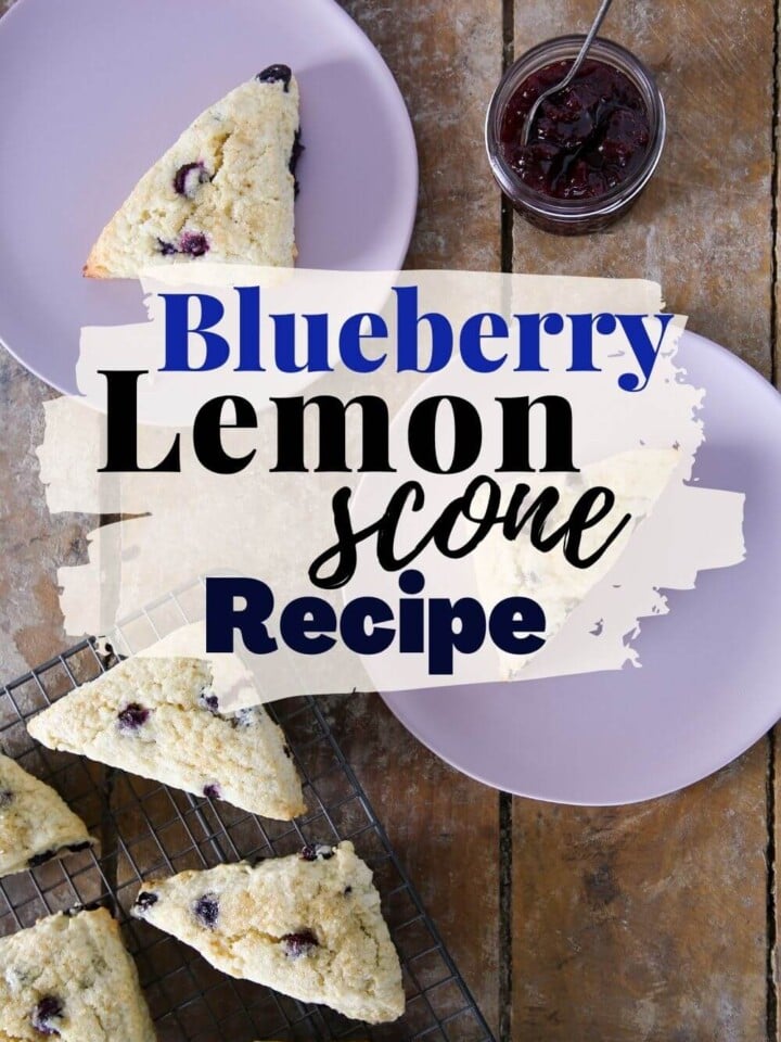 Freshly baked blueberry scones.