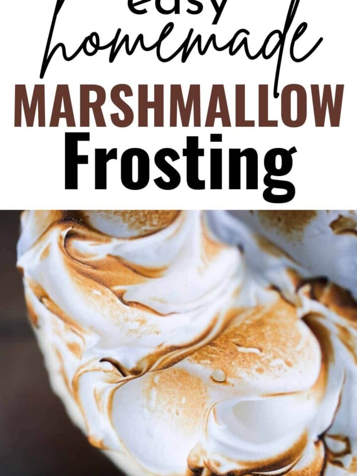 marshmallow frosting swirled on cheesecake toasted.