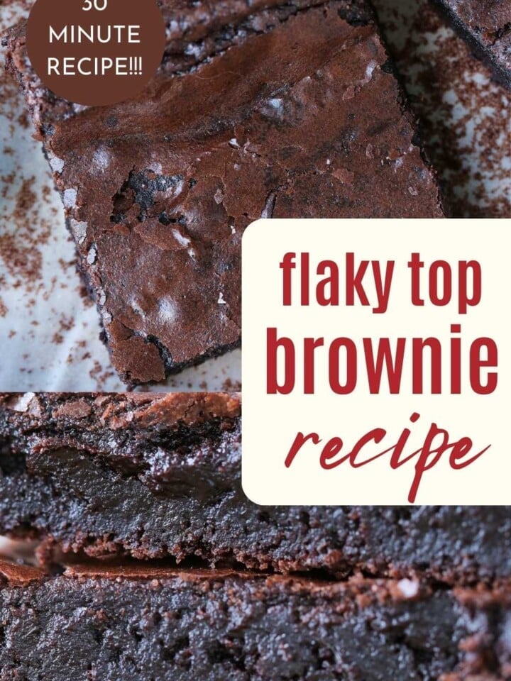 two photos of brownies with text overlay.