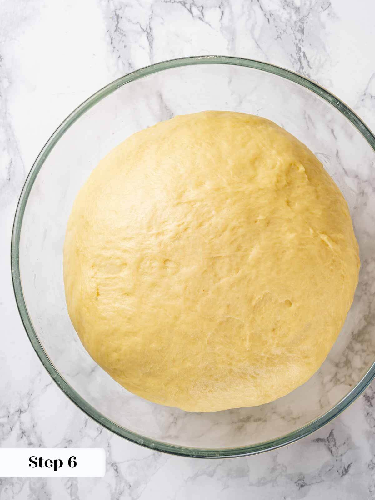 Bulk proofing the brioche dough.