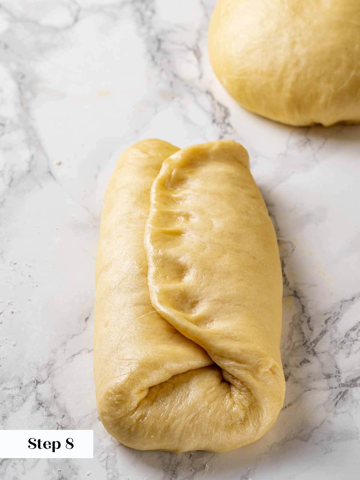 Final shaping of the brioche dough.