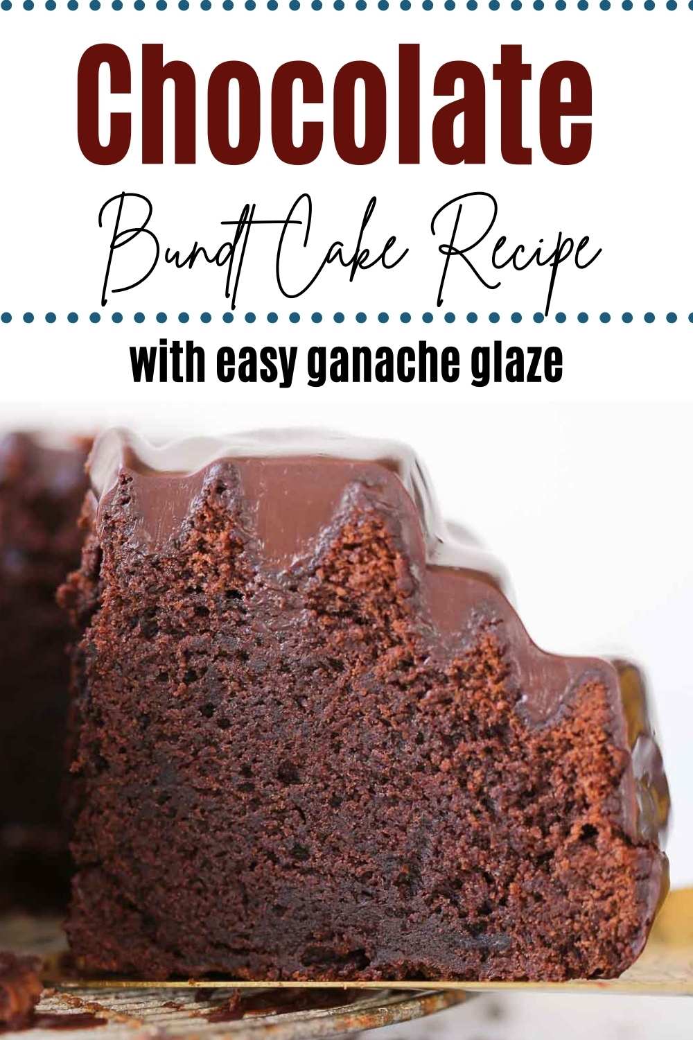 Chocolate Bundt Cake (Chocolate Ganache Topping) - Chef Lindsey Farr