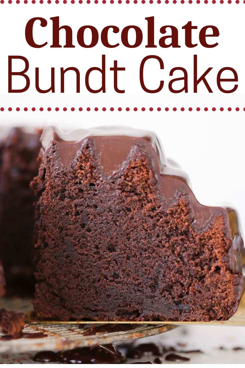 Chocolate Bundt Cake (Chocolate Ganache Topping) - Chef Lindsey Farr