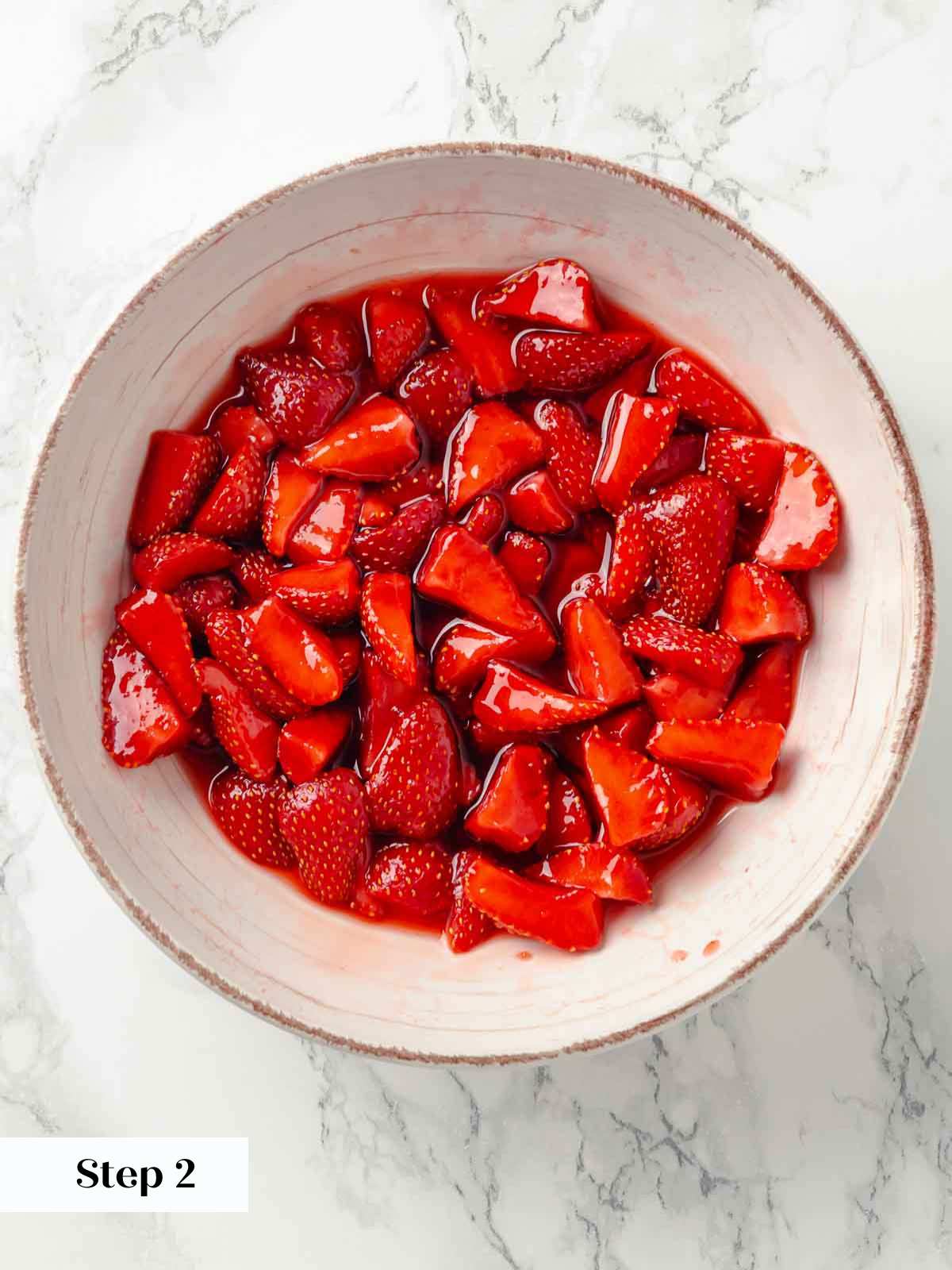 macerated strawberries.