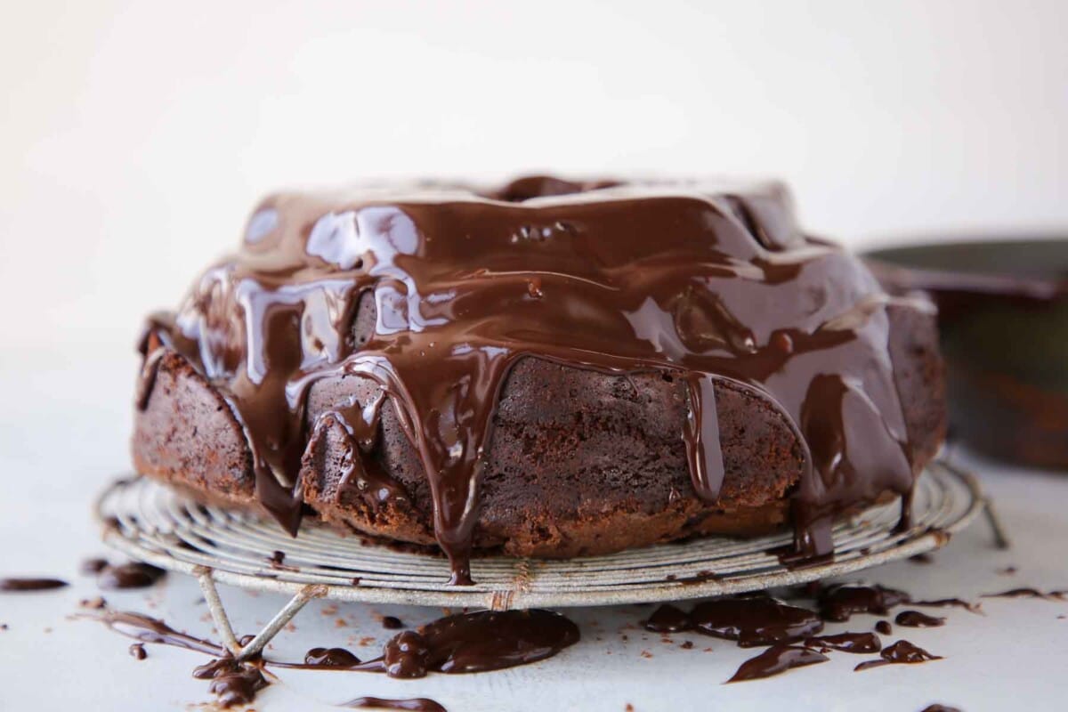 Chocolate Bundt Cake (Chocolate Ganache Topping) - Chef Lindsey Farr