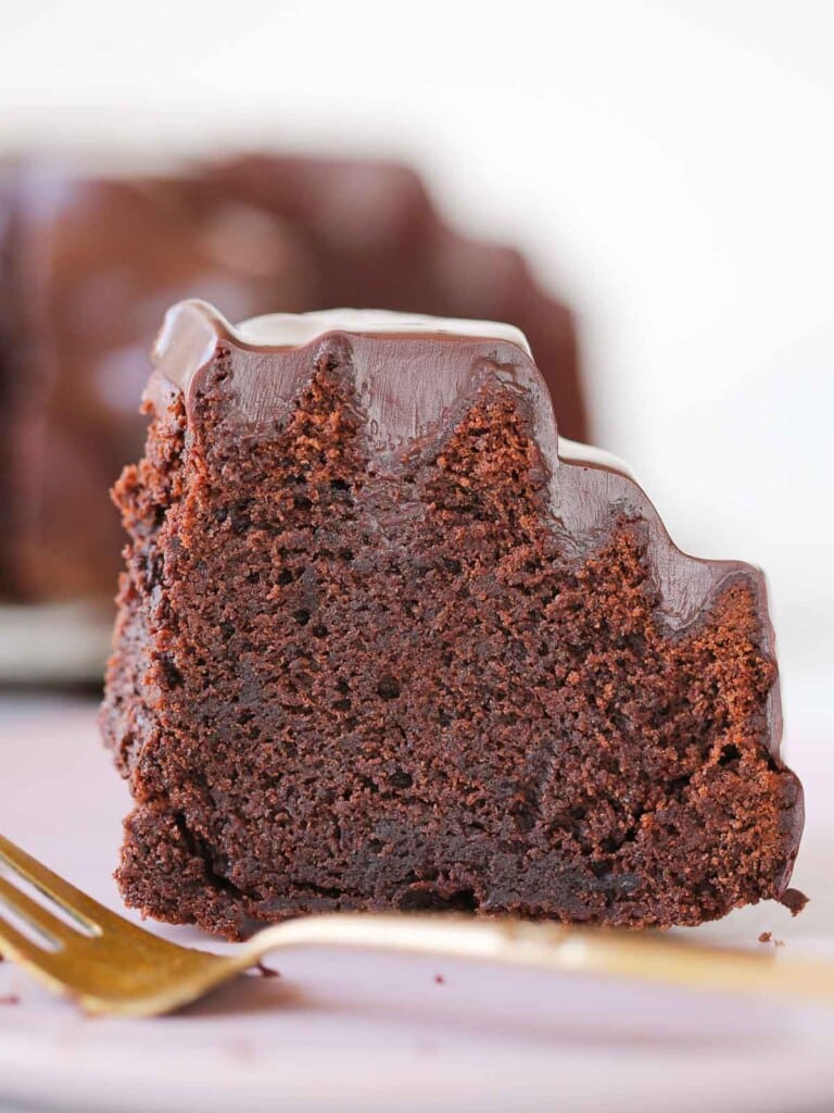Chocolate Bundt Cake (Chocolate Ganache Topping) - Chef Lindsey Farr