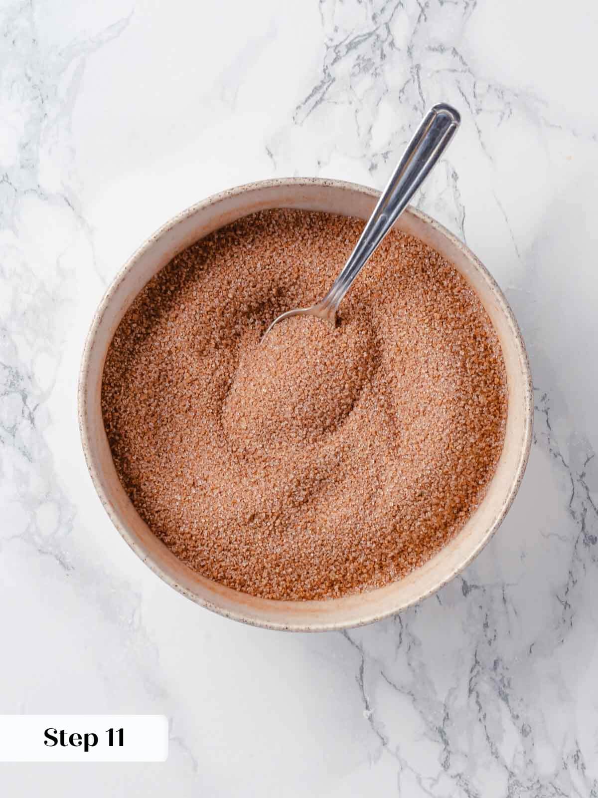 Cinnamon sugar mixture used for apple cider donuts.