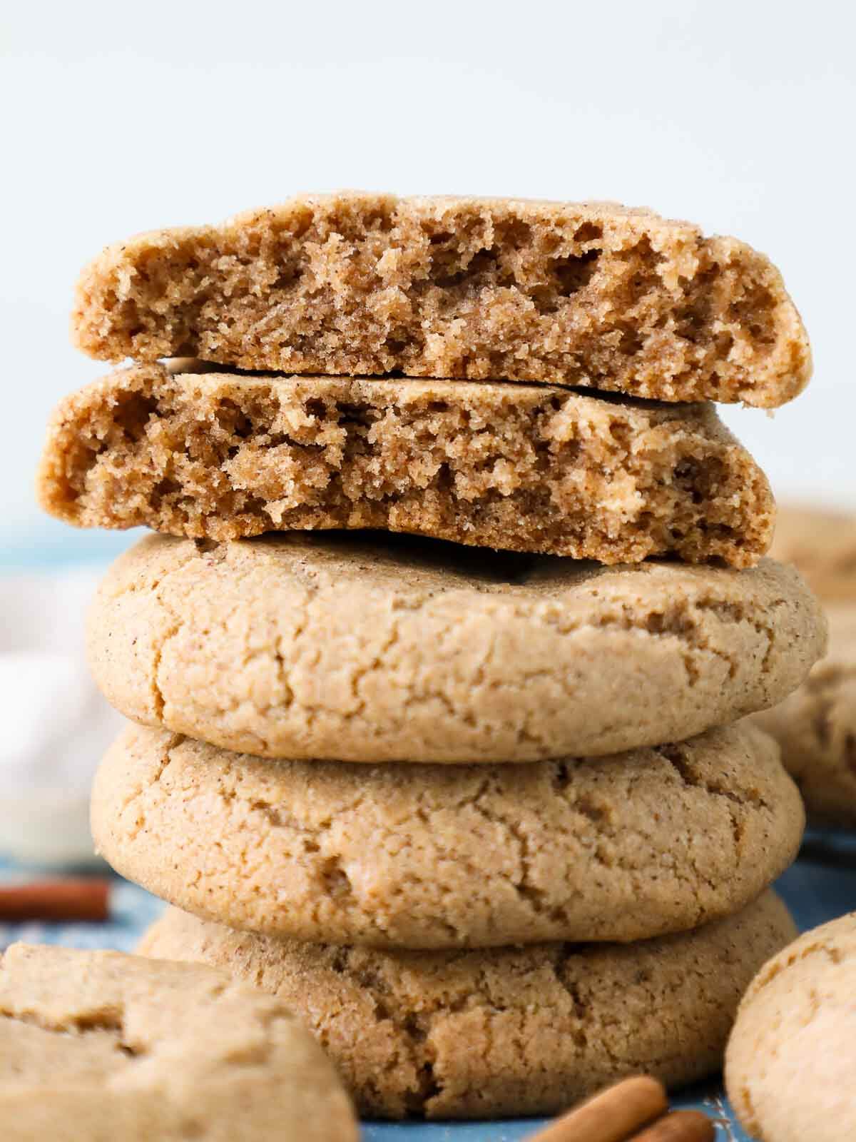 A stack of cinnamon sugar cookies.