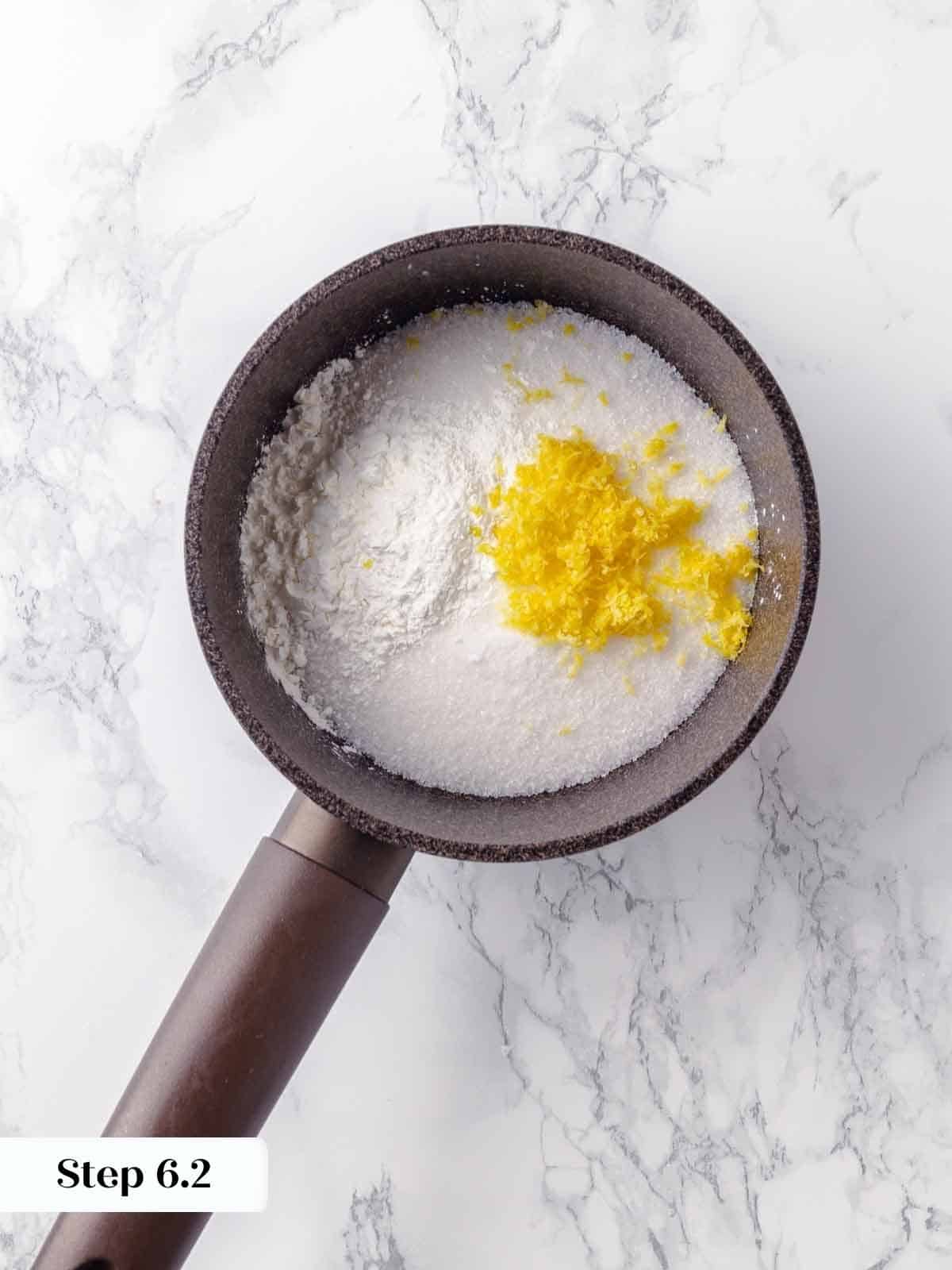 Freshly grated lemon zest sprinkled into the pie filling for extra citrus flavor.