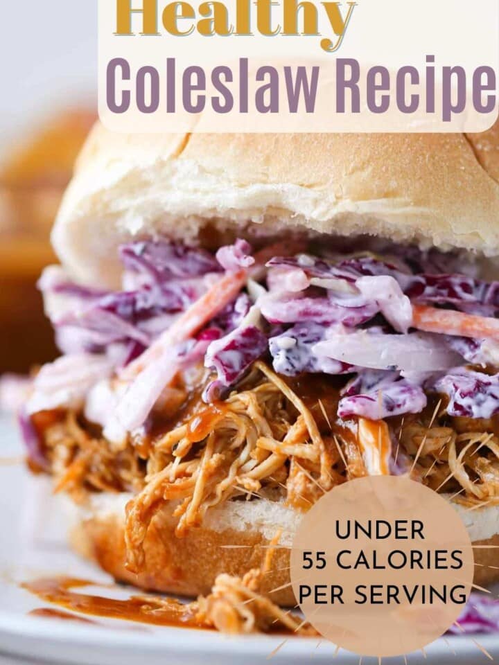 creamy coleslaw in a sandwich.