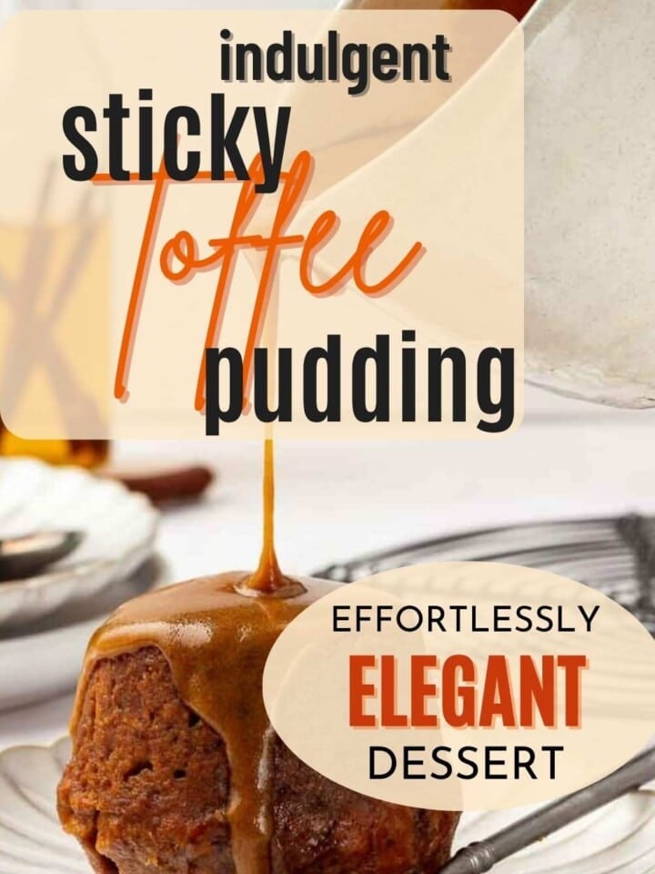 Individual sticky toffee pudding.