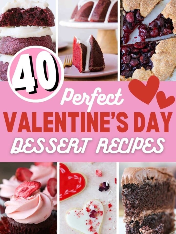 heart-shaped sugar cookies decorated with pink and white icing, arranged on a white counter.