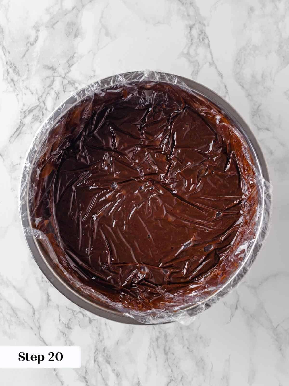 cooling ganache for fudge frosting.