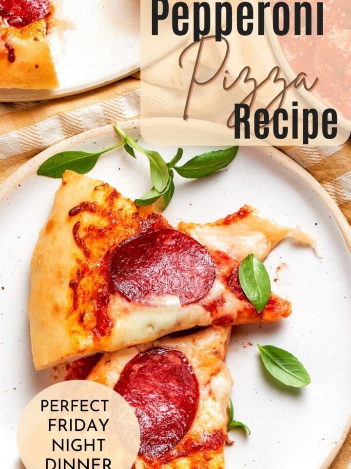 Pizza slice with curled pepperoni and browned edges.