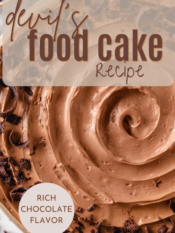 Rich Devil’s food cake coated in chocolate buttercream with clean edges and a simple presentation.