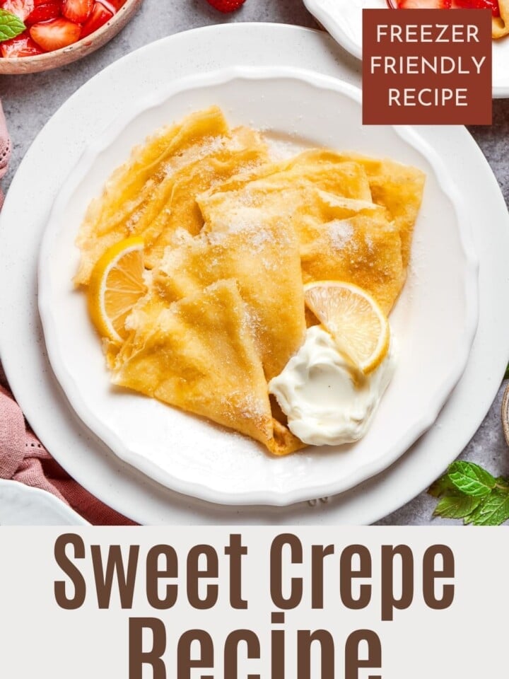 A warm sweet crepe folded gently and filled with lemon, sugar, and melted butter.