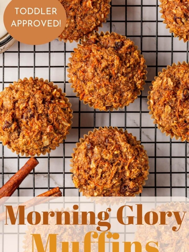Batch of homemade morning glory muffins perfect for freezer friendly breakfasts and snacks.