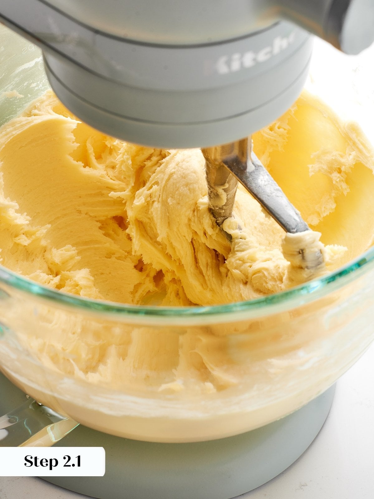 Butter and flour mixed in stand mixer until smooth, forming beurrage base.