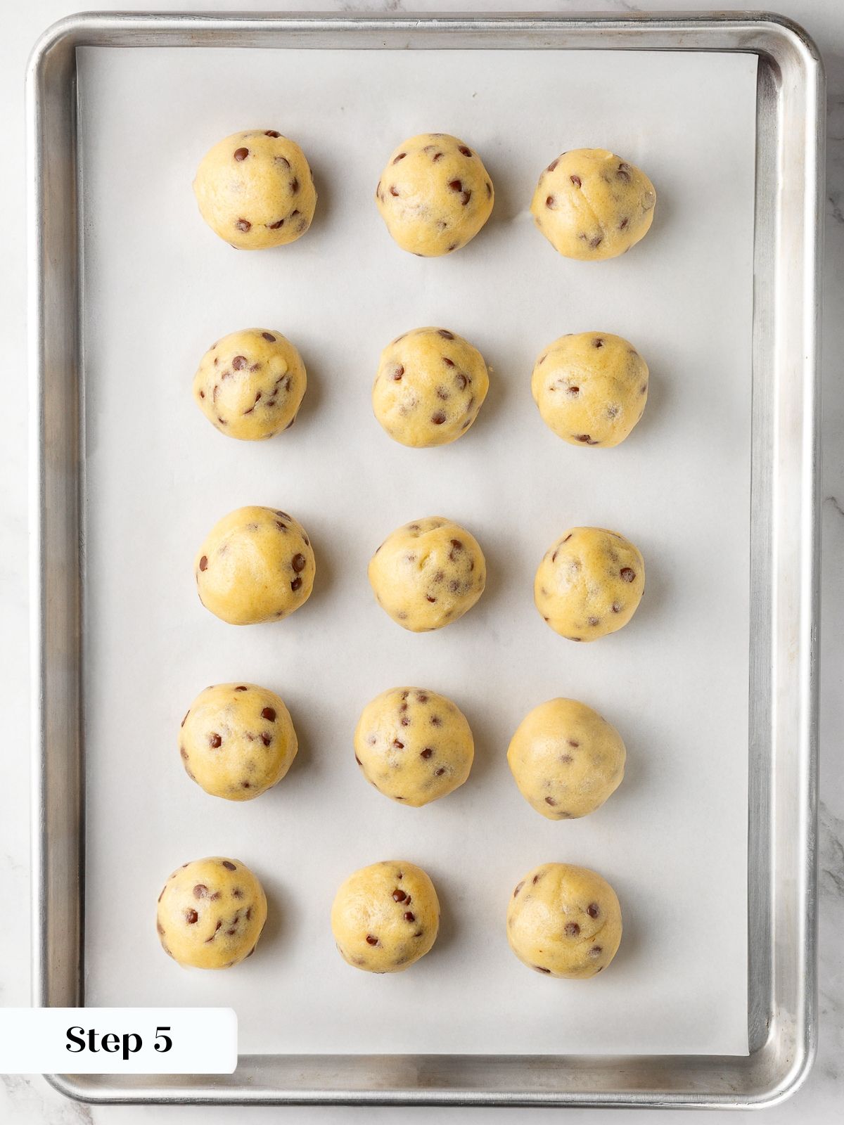 Evenly portioned dough balls showing consistent size for uniform baking.