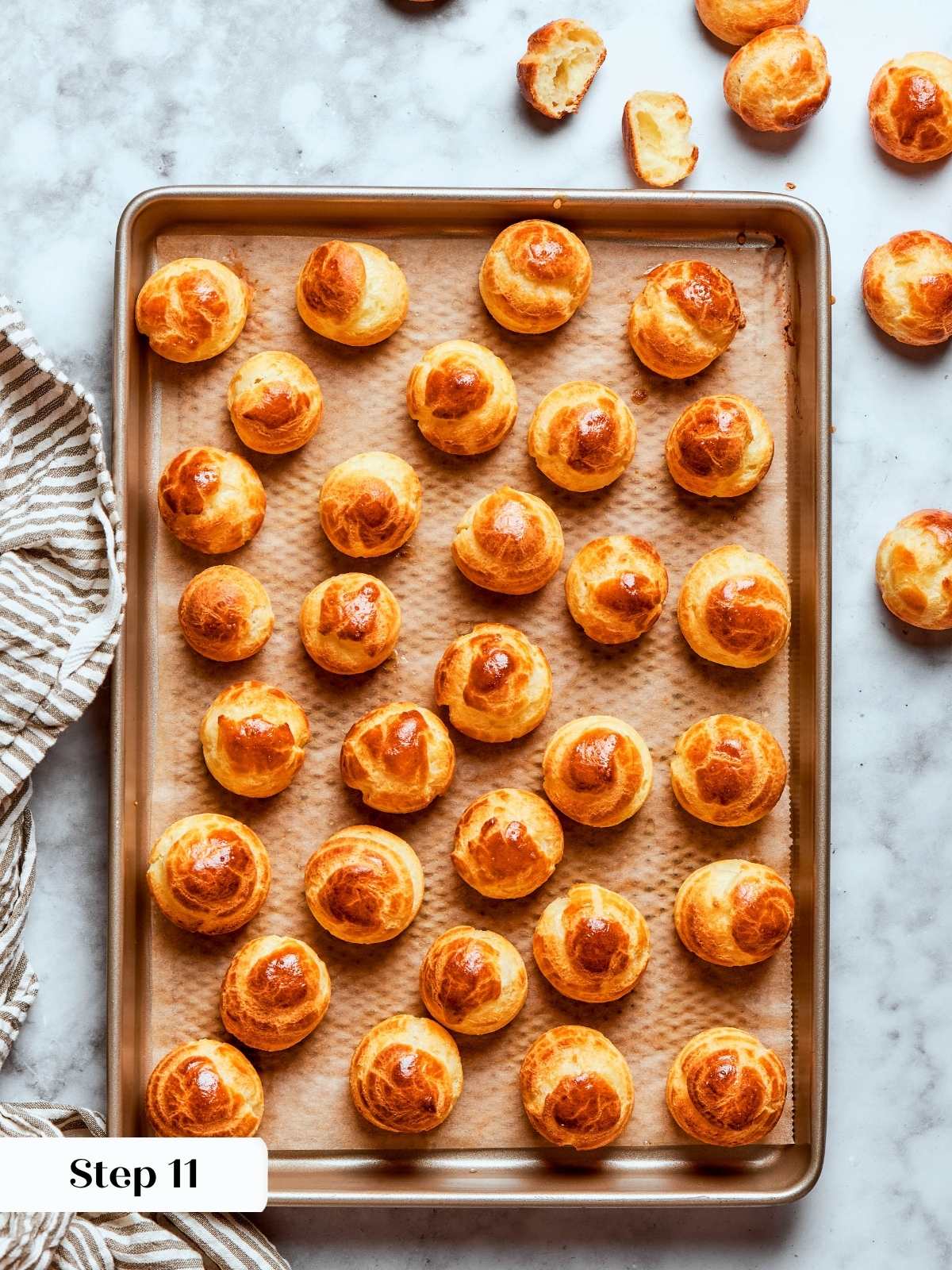 baked choux pastry.