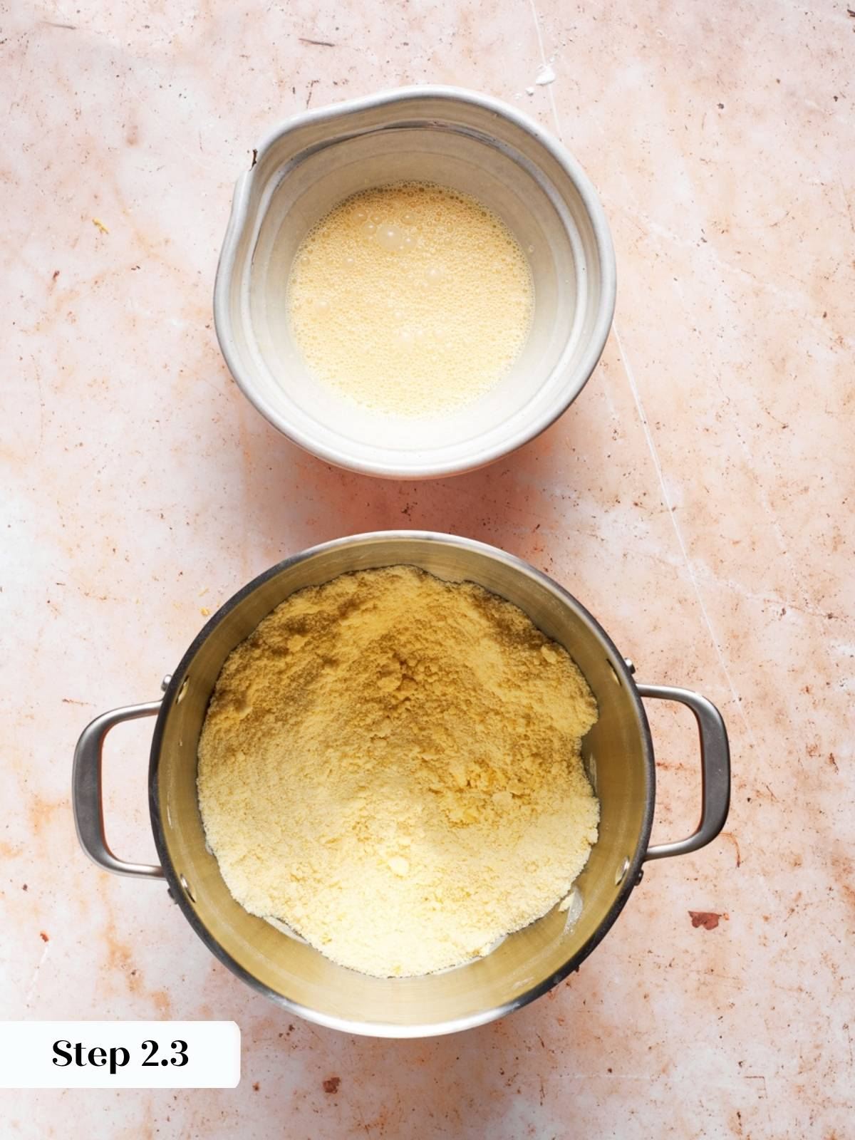 A pebbly butter-flour mixture, the doneness cue every blueberry scones baker watches for closely.