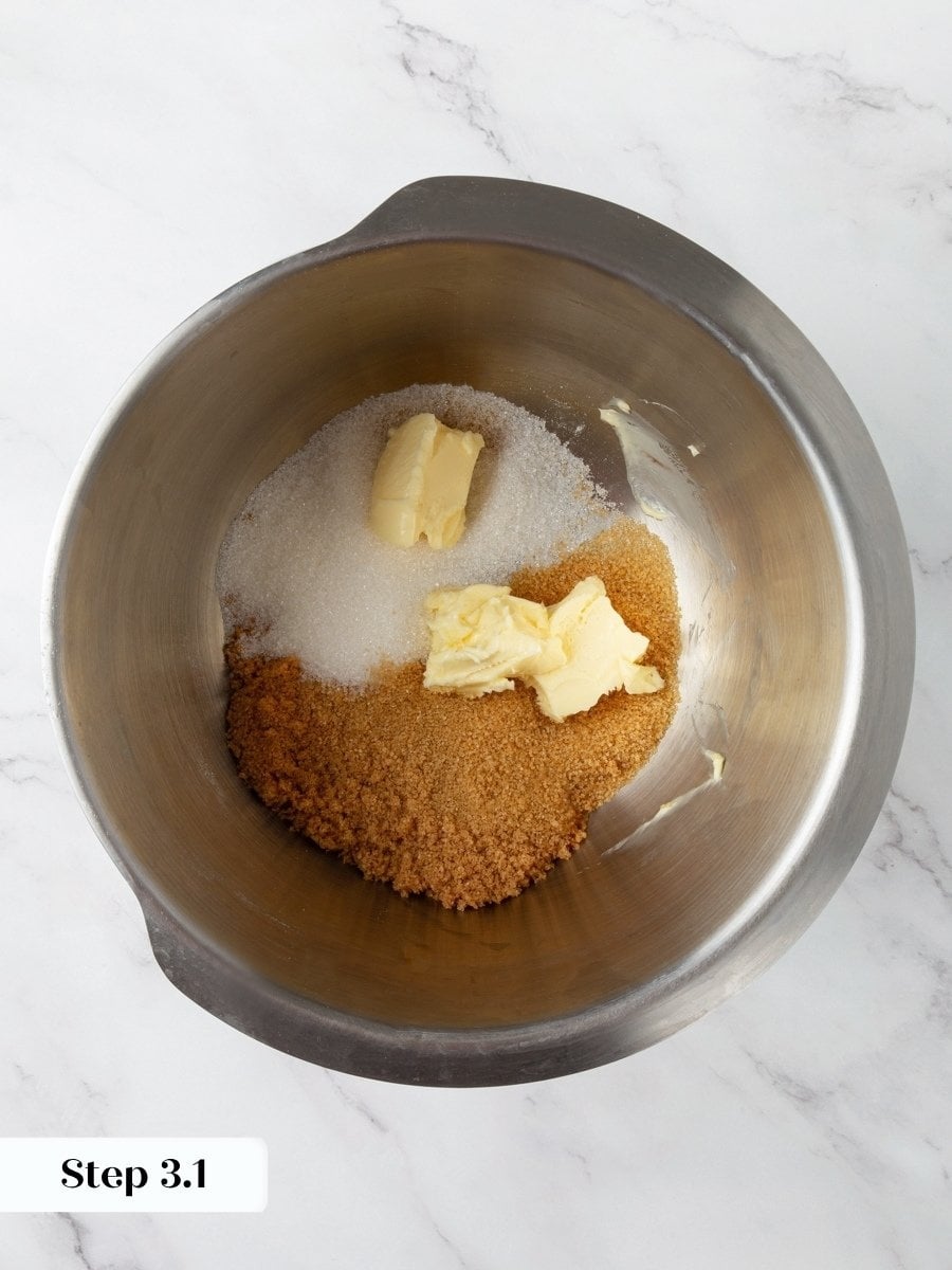 Both sugars join the butter to build the chew and shine these brownie cookies deliver.