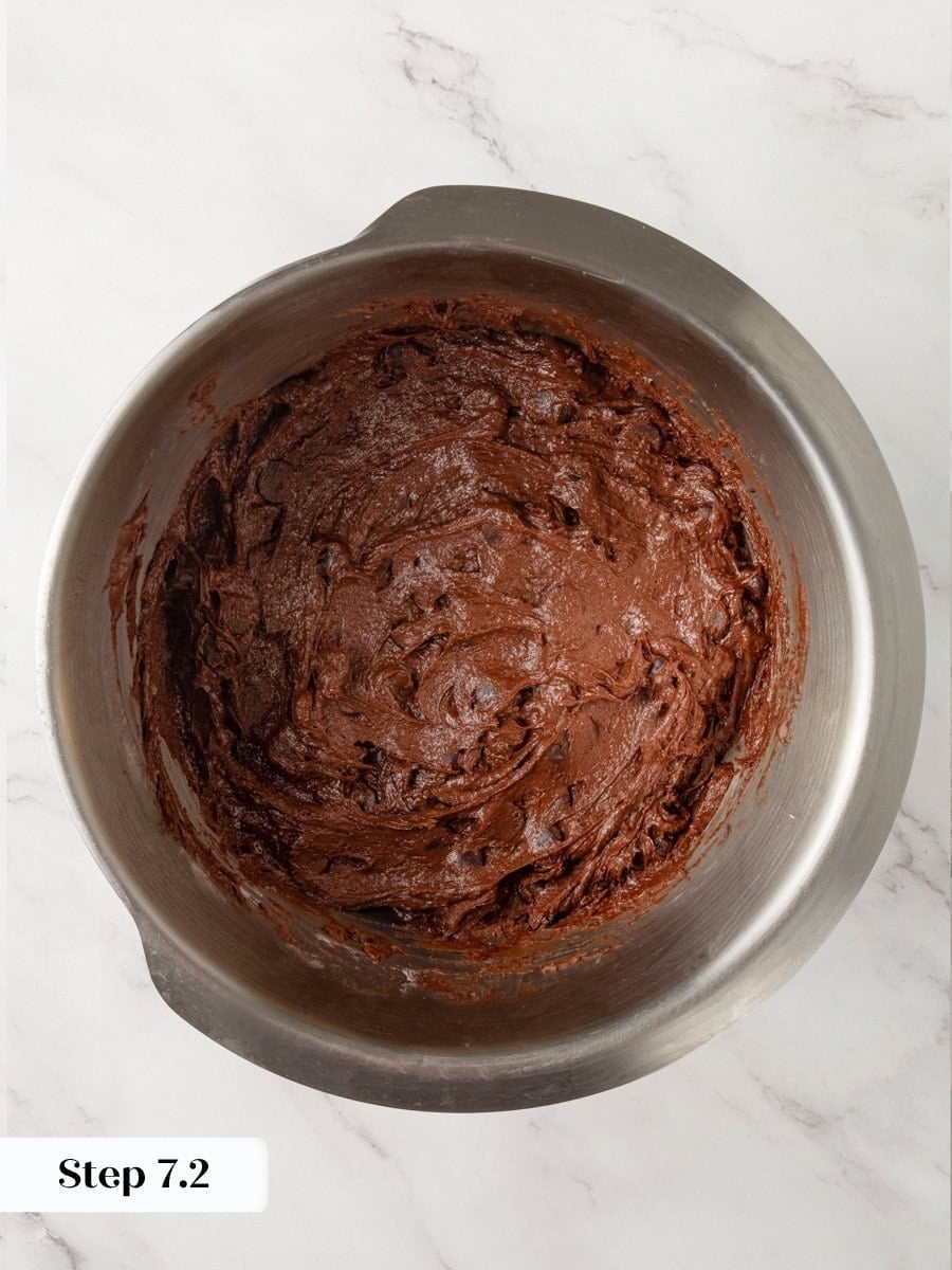 Evenly folded chips guarantee gooey chocolate in every bite of these fudgy brownie cookies.