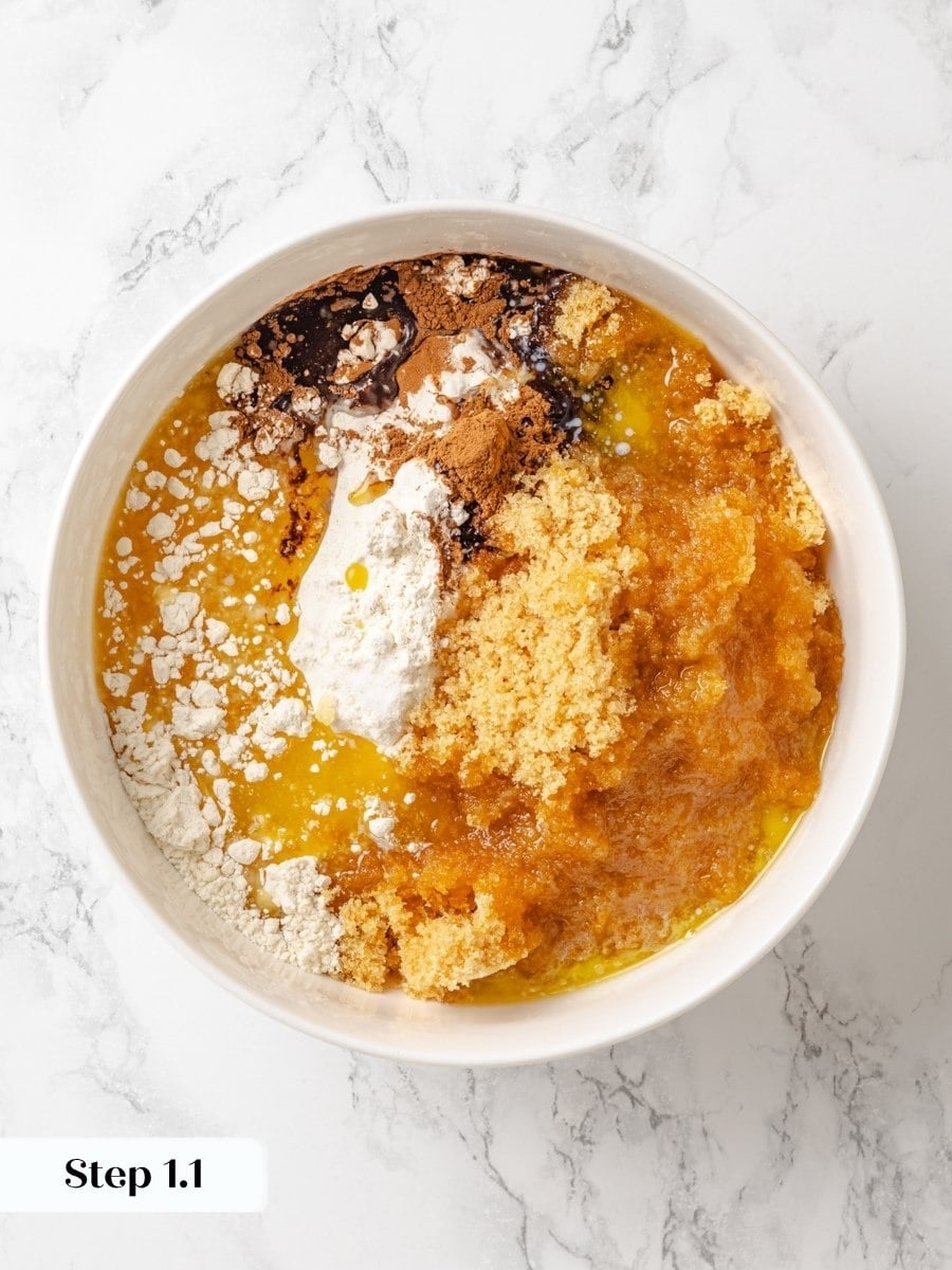 Every crumb cake begins here, with the topping mixture that will nearly equal the cake itself.