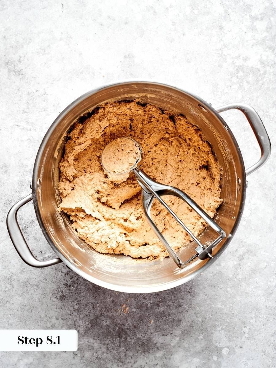 The dense, sticky dough is exactly right for scooping these thin, chewy oatmeal cream pie cookies.