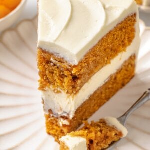 Tender crumb and tangy filling together capture exactly what makes this pumpkin cake feel special.