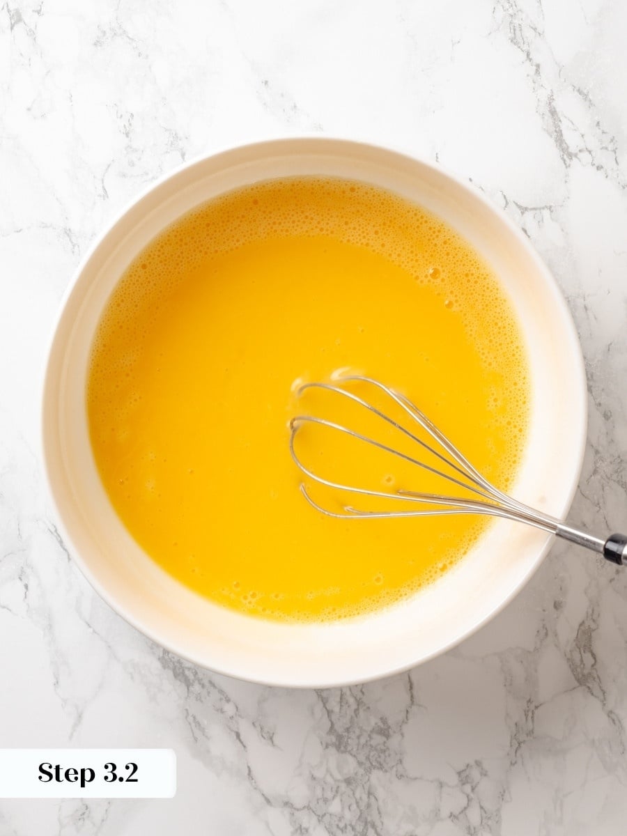 This smooth emulsion of egg and oil is what keeps the pumpkin cake moist for days.