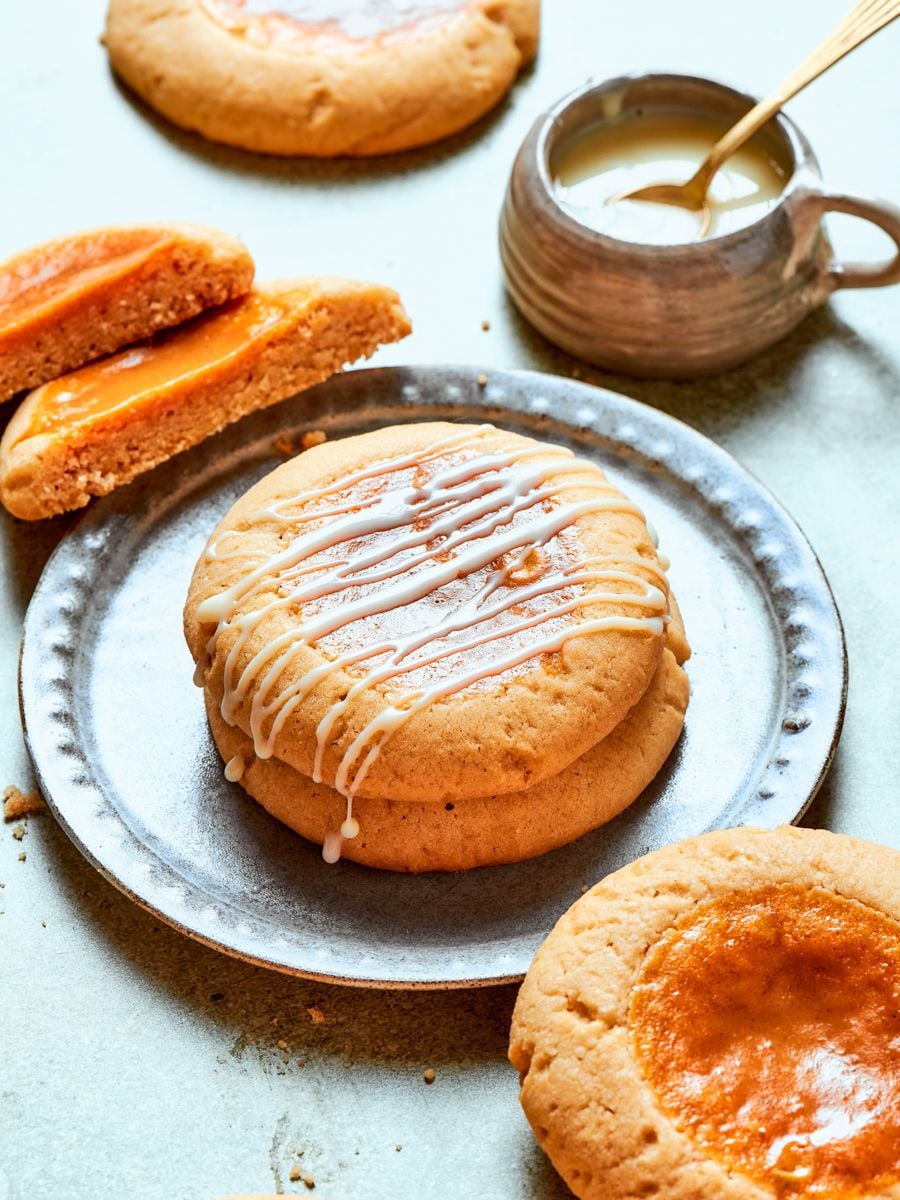 Simple icing dresses up these pumpkin pie cookies for a slightly fancier holiday presentation.