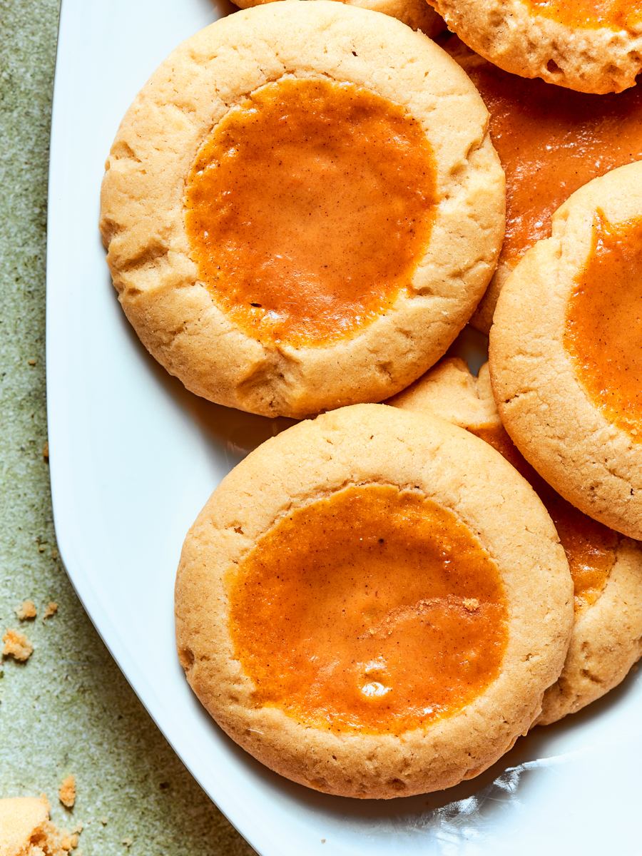 Another detail angle highlights the filled centers of these pumpkin pie cookies for extra choice.