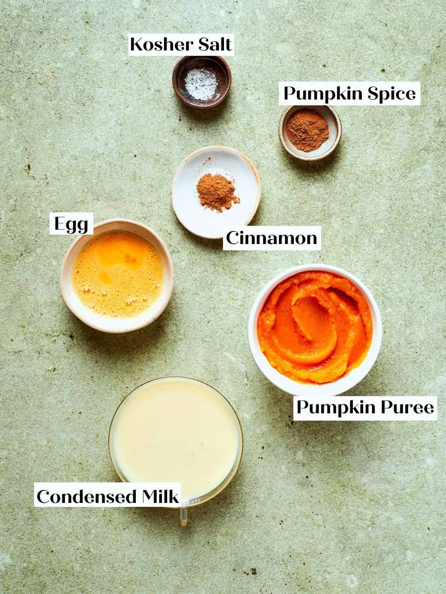 These few pantry items become the real pie custard baked inside every pumpkin pie cookie.